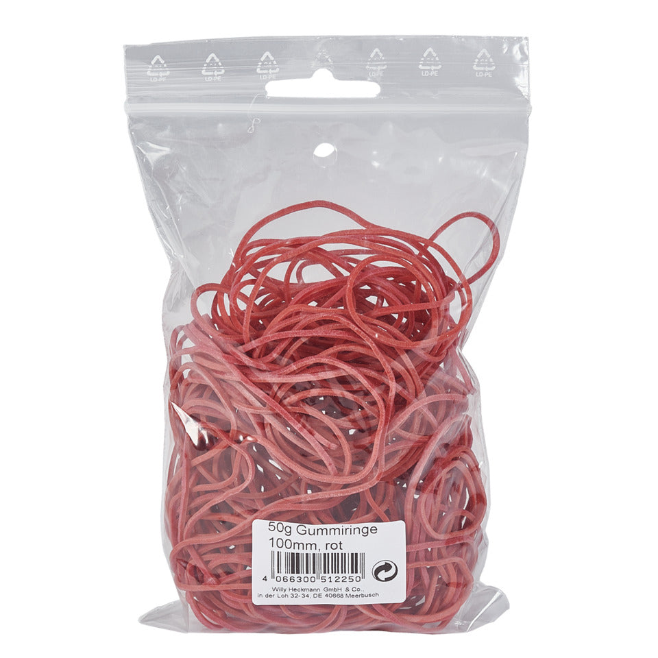 Gummiringe, Ø100mm, 50g, rot WIHEDÜ 515.225