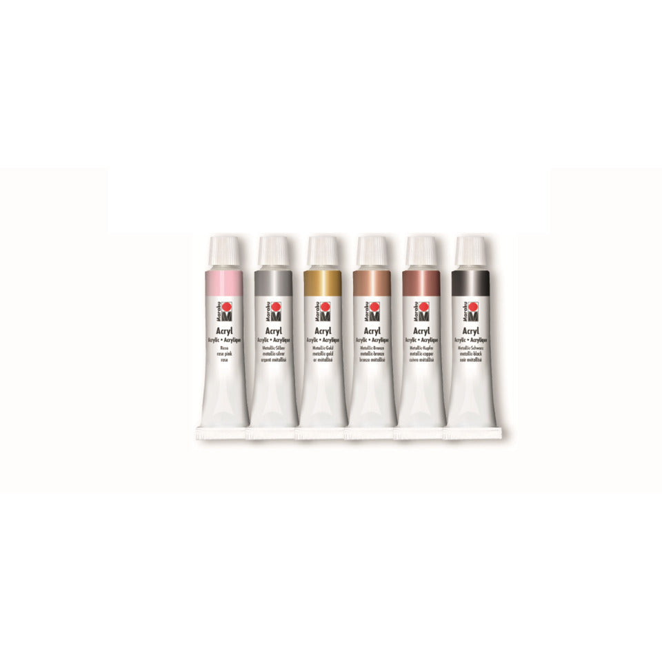 Basic-Acryl Set Shiny classics, 6x12ml MARABU 12100 000 00212 MARABU 12100 000 00212 12 ml