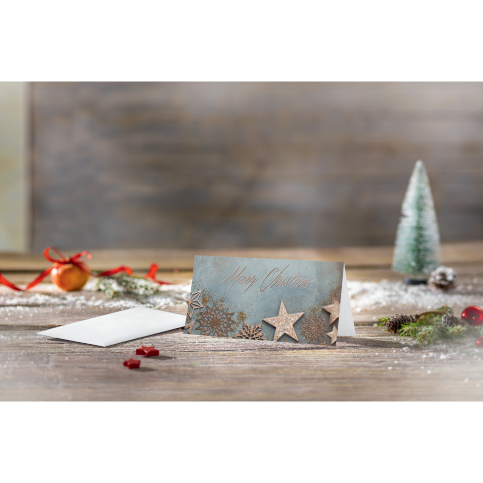 Weihnachts-Designkarte Glamorous Christmas, DIN lang, 210g/m², 10 Stück SIGEL DS099 SIGEL DS099 DIN lang 210g/m²