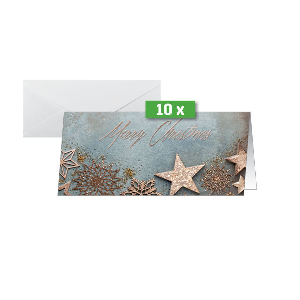 Weihnachts-Designkarte Glamorous Christmas, DIN lang, 210g/m², 10 Stück SIGEL DS099 SIGEL DS099 DIN lang 210g/m²