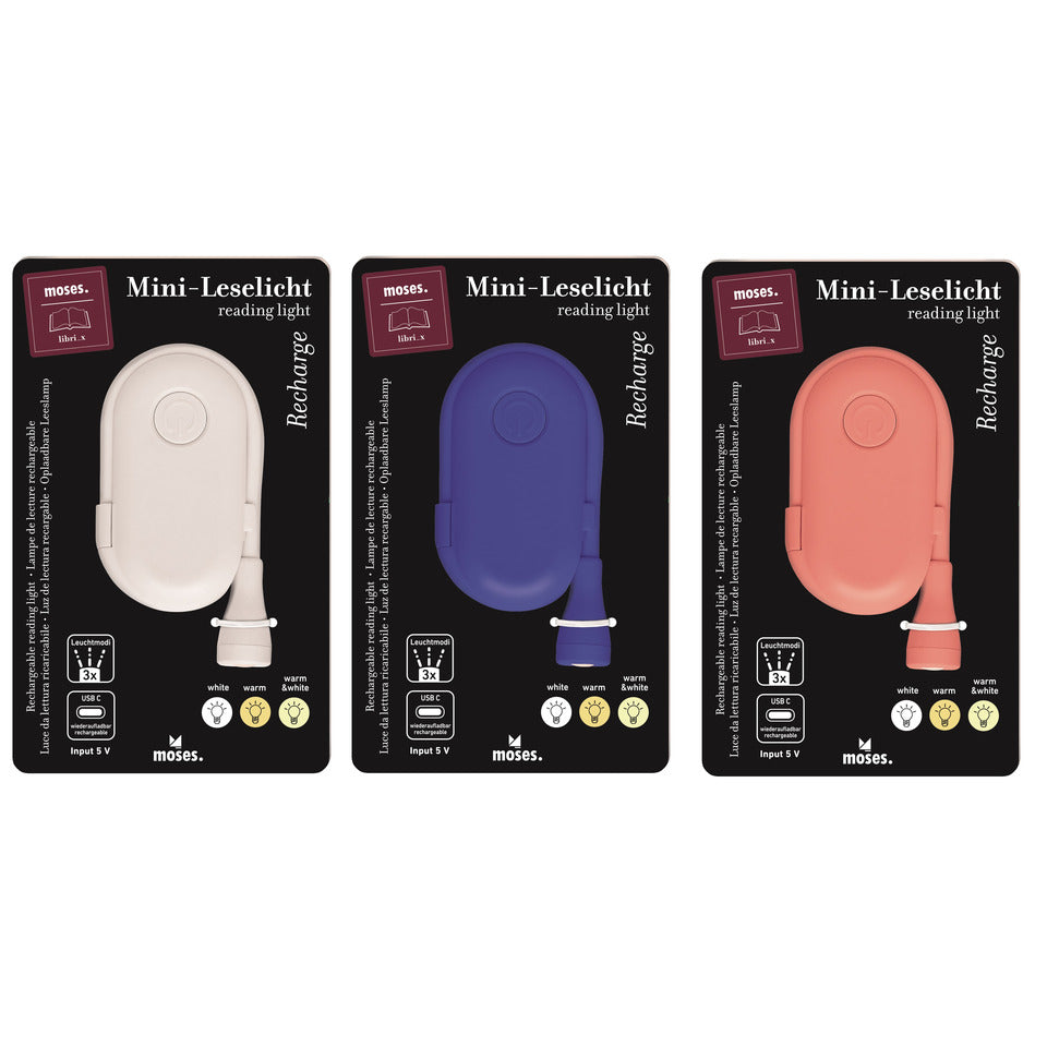 Mini-Leselicht wiederaufladbar, sortiert MOSES 83510 MOSES. 83510 i.Display