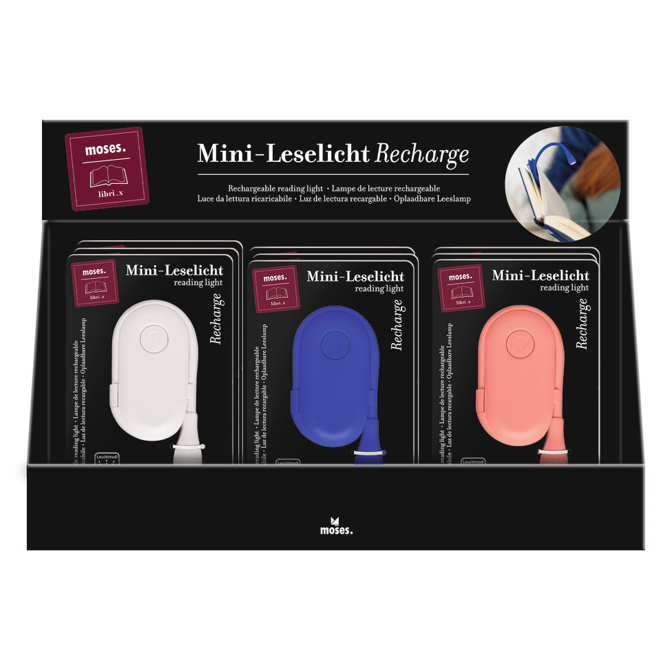 Mini-Leselicht wiederaufladbar, sortiert MOSES 83510 MOSES. 83510 i.Display