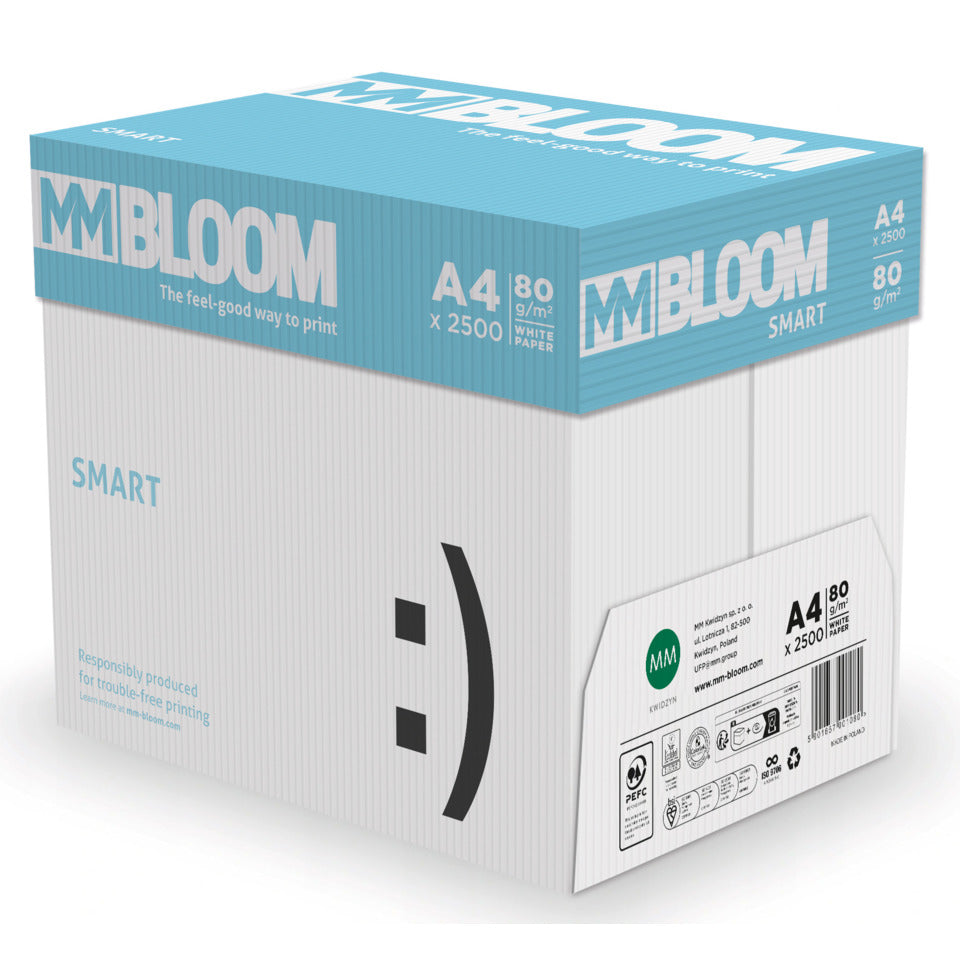 Kopierpapier Smart, A4, 80g/m², 500 Blatt, weiß MM BLOOM 9948A80S