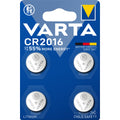 Knopfzellen-Batterie Lithium CR2016, 4 Stück VARTA 06016 101 404
