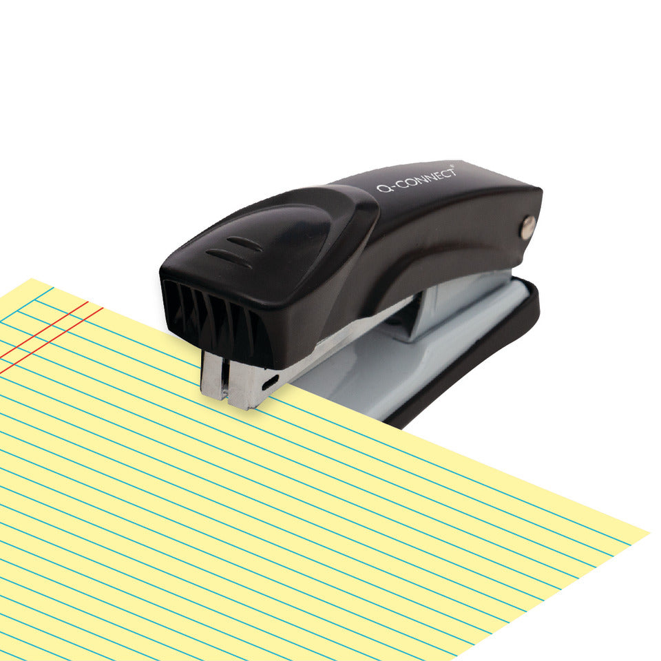 Heftmaschine, 20 Blatt, Einlegetiefe 55 mm, Metall, schwarz/grau Q-CONNECT KF14208