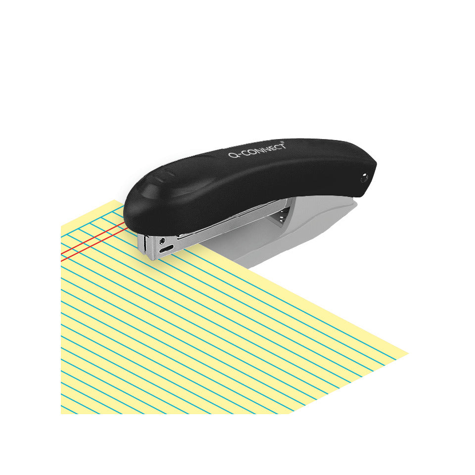 Minihefter Kunststoff, 12 Blatt, Einlegetiefe 50 mm, schwarz/grau Q-CONNECT KF14212
