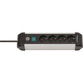 Steckdosenleiste Premium ALU-Line+Schalter, 4-fach, schwarz BRENNENSTUHL 1391030400 BRENNENSTUHL 1391030400 Premium Alu