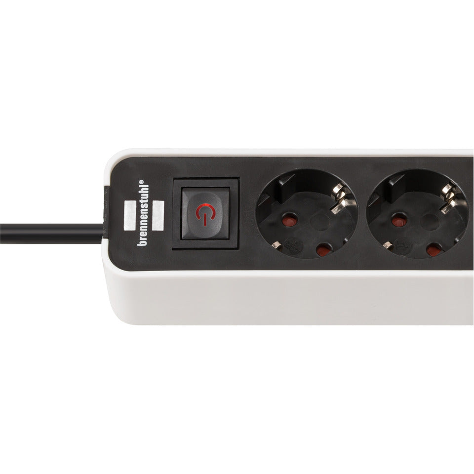 Steckdosenleiste Ecolor+Schalter, 4-fach USB-C, weiß/schwarz BRENNENSTUHL 1153240126 BRENNENSTUHL 1153240126 Ecolor 1,5m
