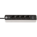 Steckdosenleiste Ecolor+Schalter, 4-fach USB-C, weiß/schwarz BRENNENSTUHL 1153240126 BRENNENSTUHL 1153240126 Ecolor 1,5m