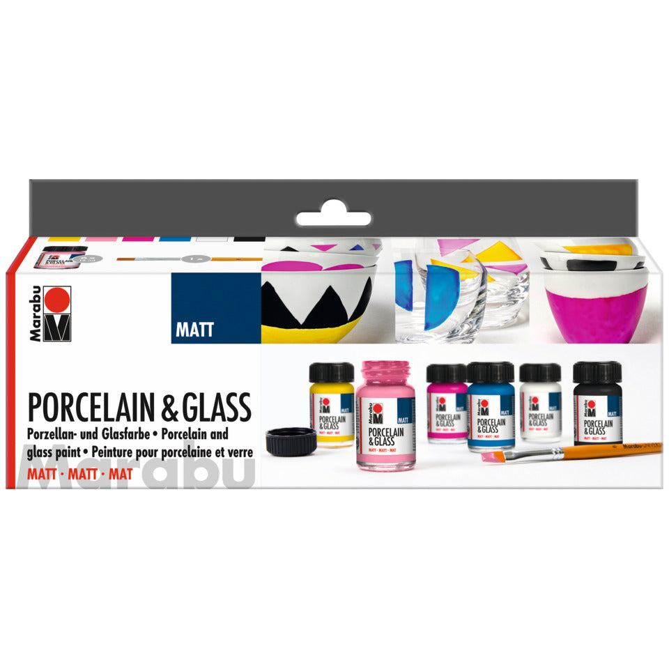 Porzellan-und Glasmalfarbe, 15ml, 7-teilig, sortiert MARABU 11160 000 00087 MARABU 11160 000 00087   15ml