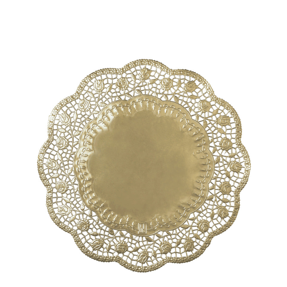 Tortenspitze Rose ø 36 cm, 4 Stück, gold DEMMLER 3621390425 DEKO 3621-39  4ST