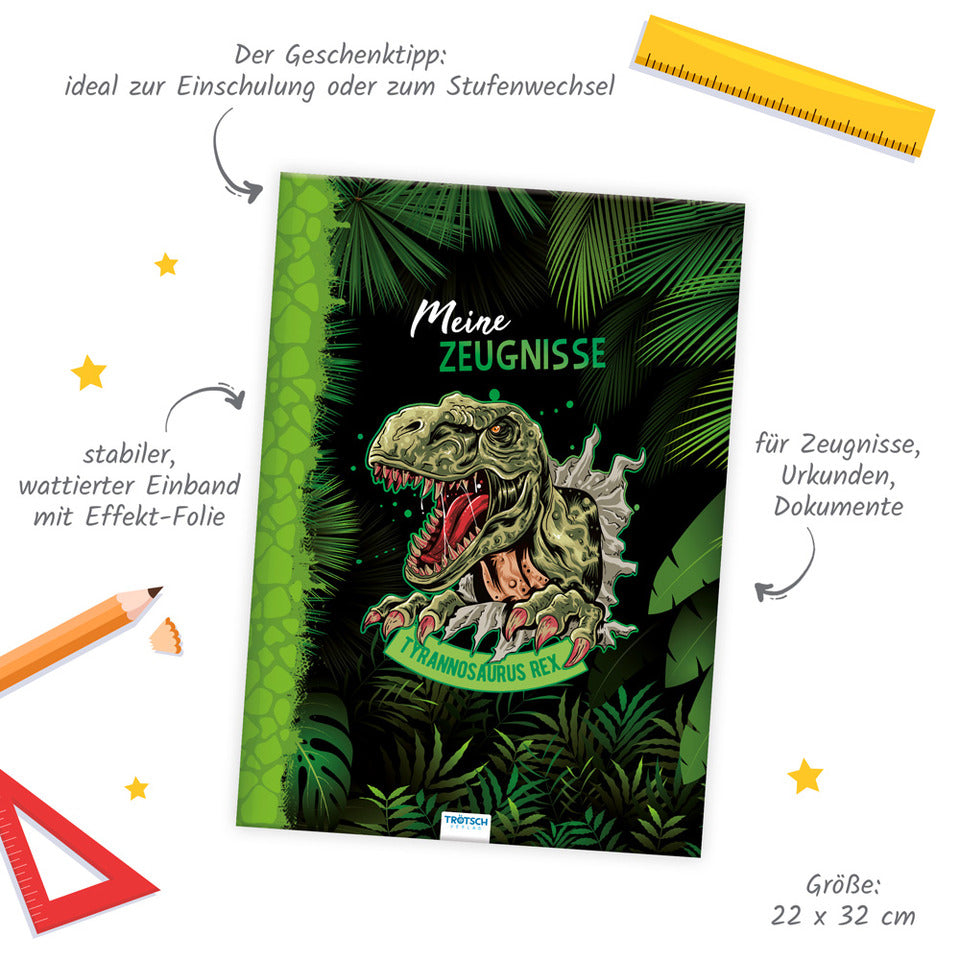 Zeugnismappe Dino, 22 x 32 cm TRÖTSCH 80824N TRÖTSCH 80824N 32x23cm