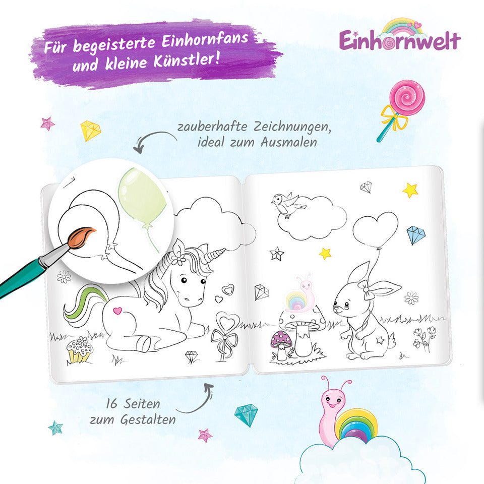 Stickermalbuch "Einhornwelt" TRÖTSCH 20362 TRÖTSCH 20362 21x21cm
