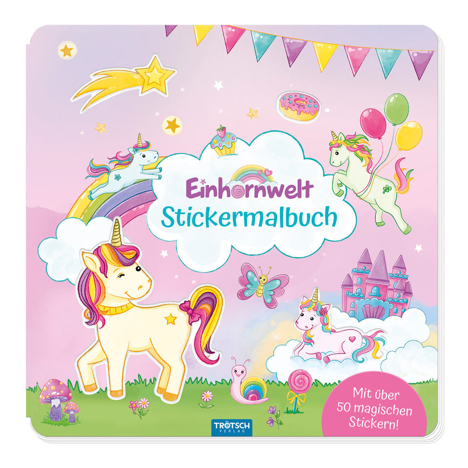 Stickermalbuch "Einhornwelt" TRÖTSCH 20362 TRÖTSCH 20362 21x21cm
