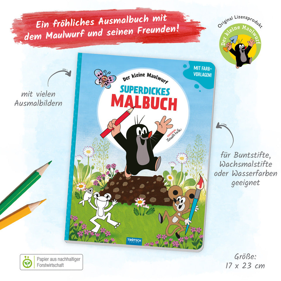 Superdickes Malbuch Maulwurf TRÖTSCH 20360 TRÖTSCH 20360 23x17cm