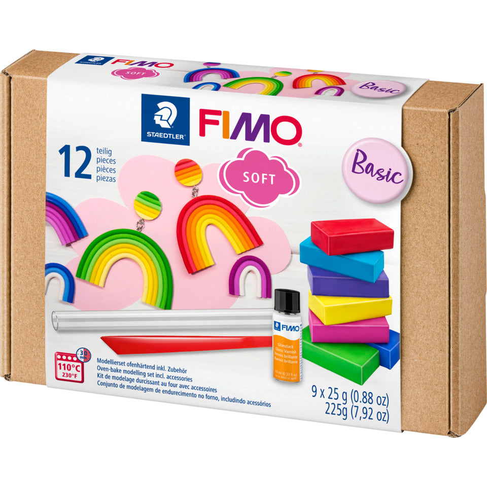 Modelliermasse FIMO® soft Basis-Set, 225g, sortiert STAEDTLER 8023 10 STAEDTLER 802310 Soft