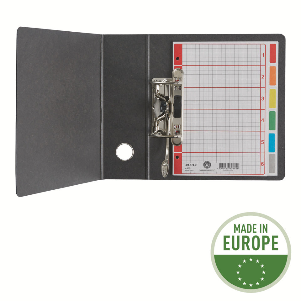 Kartonregister Blanko, A5, Karton, 6 Blatt, grau LEITZ 4355-00-85 LEITZ 43550085 Karton fbg.Tabs