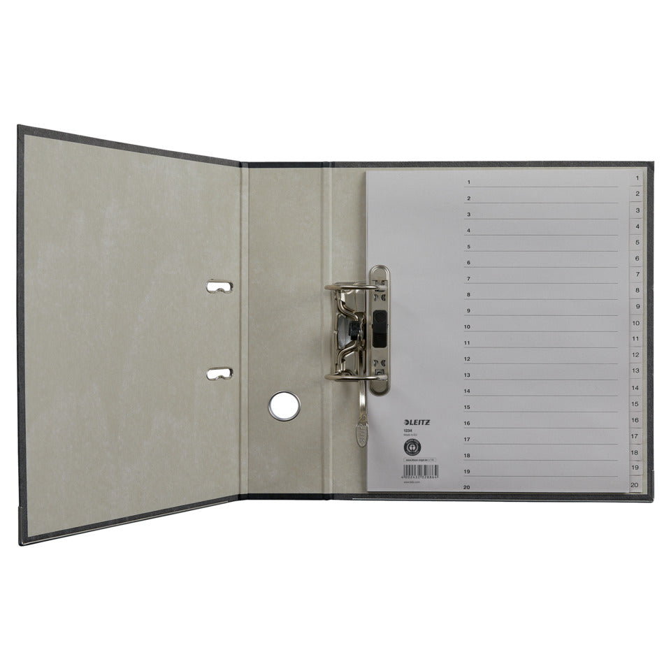 Papierregister 1-20, A4, Papier, 20 Blatt, grau LEITZ 1234-00-85 LEITZ 12340085 Papier 20tlg.
