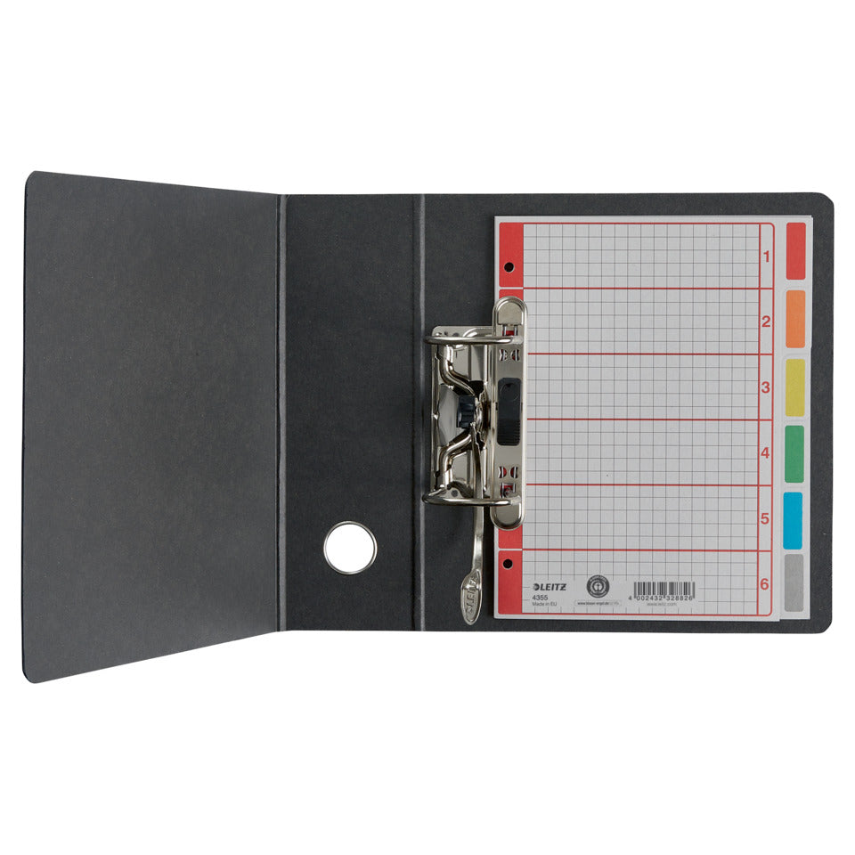 Kartonregister Blanko, A5, Karton, 6 Blatt, grau LEITZ 4355-00-85 LEITZ 43550085 Karton fbg.Tabs