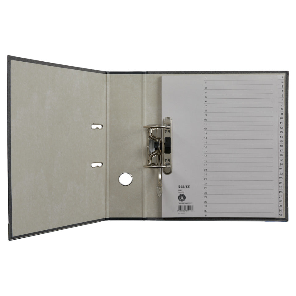Papierregister 1-31, A4, Papier, 31 Blatt, grau LEITZ 1231-00-85 LEITZ 12310085 Papier 31tlg.