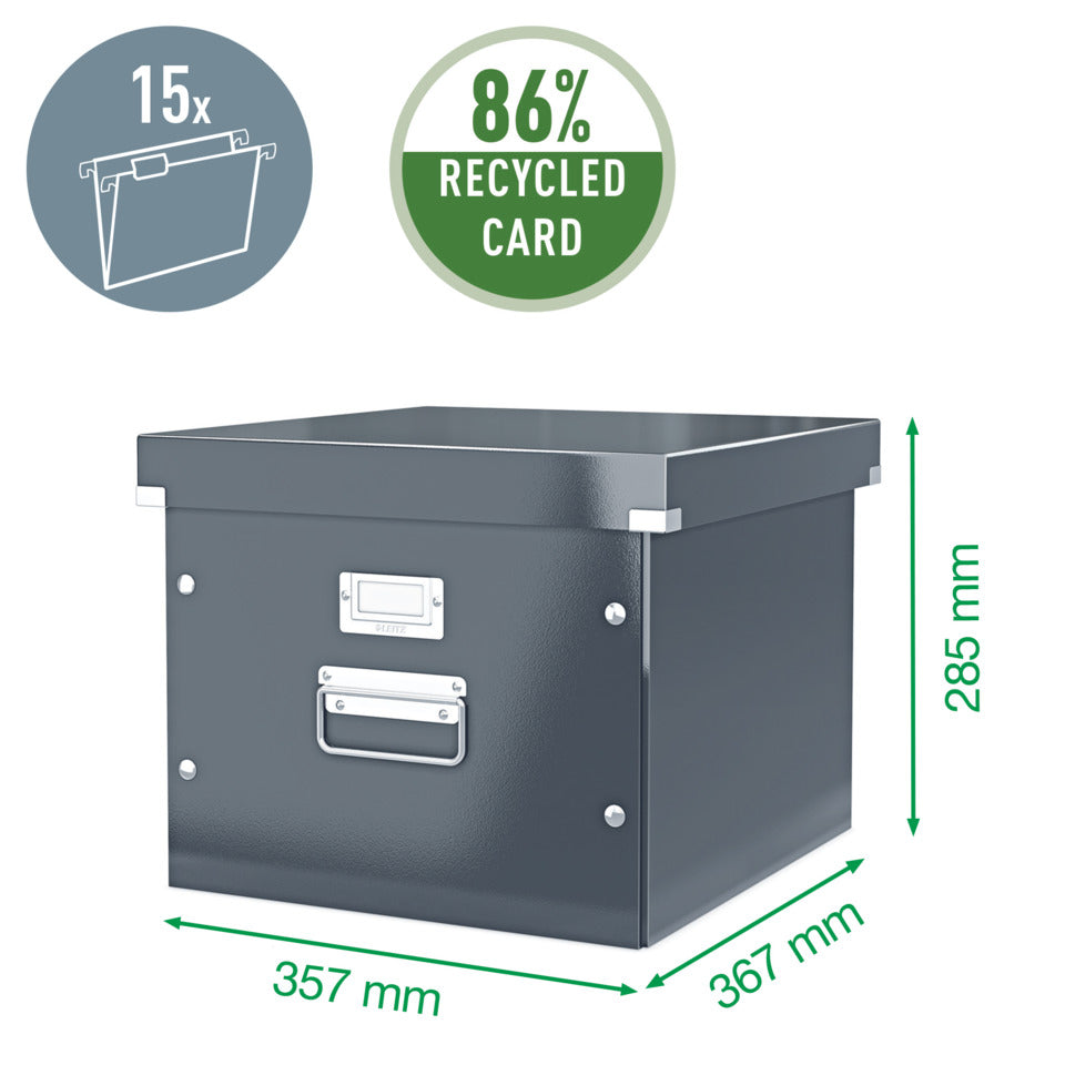 Archiv-Hängebox Click & Store WOW, Graukarton, weiß LEITZ 6046-00-01 LEITZ 6046-00-01 Click&Store