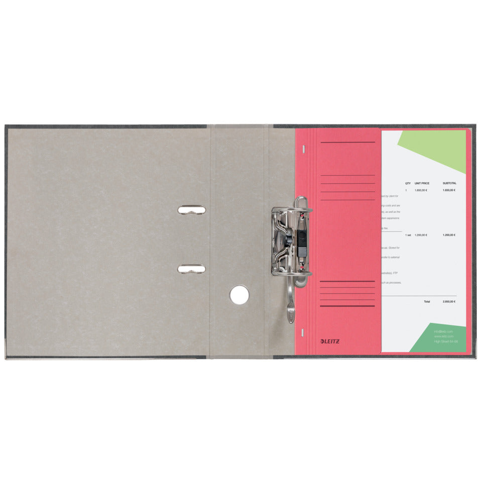 Ösenhefter, 1/2 Vorderdeckel, A4, kfm. Heftung, 250 g/m², Manilakarton, rot LEITZ 3740-00-25 LEITZ 37400025 halber Deckel