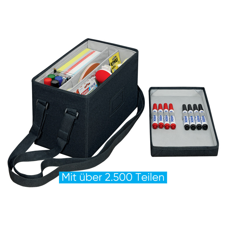 Moderationstasche, Stoff, faltbar, 2580 Teile, dunkelgrau FRANKEN UMTT
