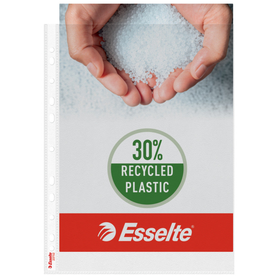 Prospekthülle Standard, A4, PP, genarbt, dokumentenecht, 100 Stück, farblos ESSELTE 23752 ESSELTE 23752 100ST 0,07mm