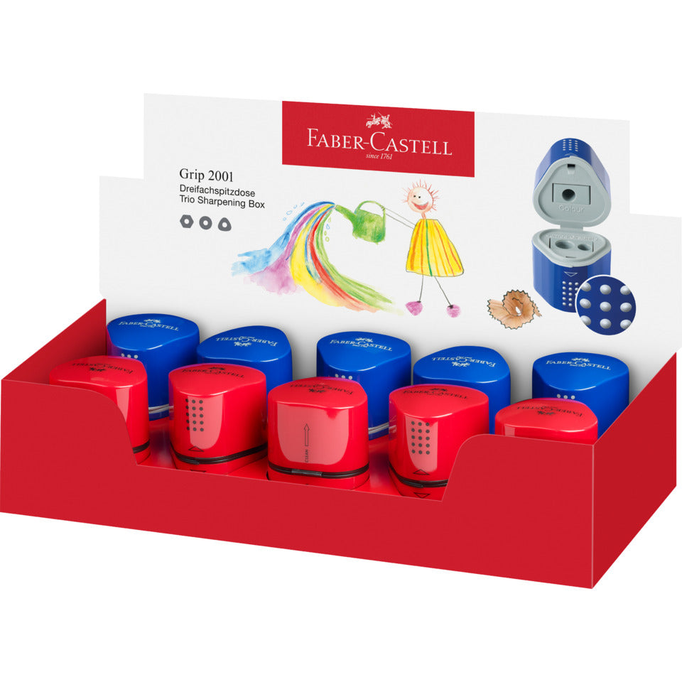 Dosenspitzer Grip 2001 3-fach, blau/rot FABER CASTELL 183801 FABER CASTELL 183801 3 fach