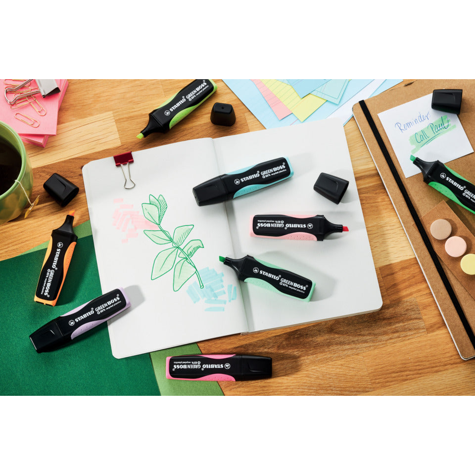 Textmarker GREEN BOSS® Pastel, 2-5mm, zartes Türkis STABILO 6070/113