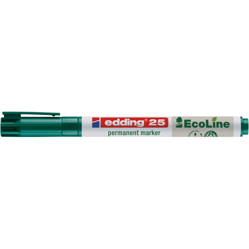 Permanentmarker e25 EcoLine, Rundspitze, nachfüllbar, 1mm, grün EDDING 4-25004 EDDING 4-25004 EcoLine Rundspitze nachf.