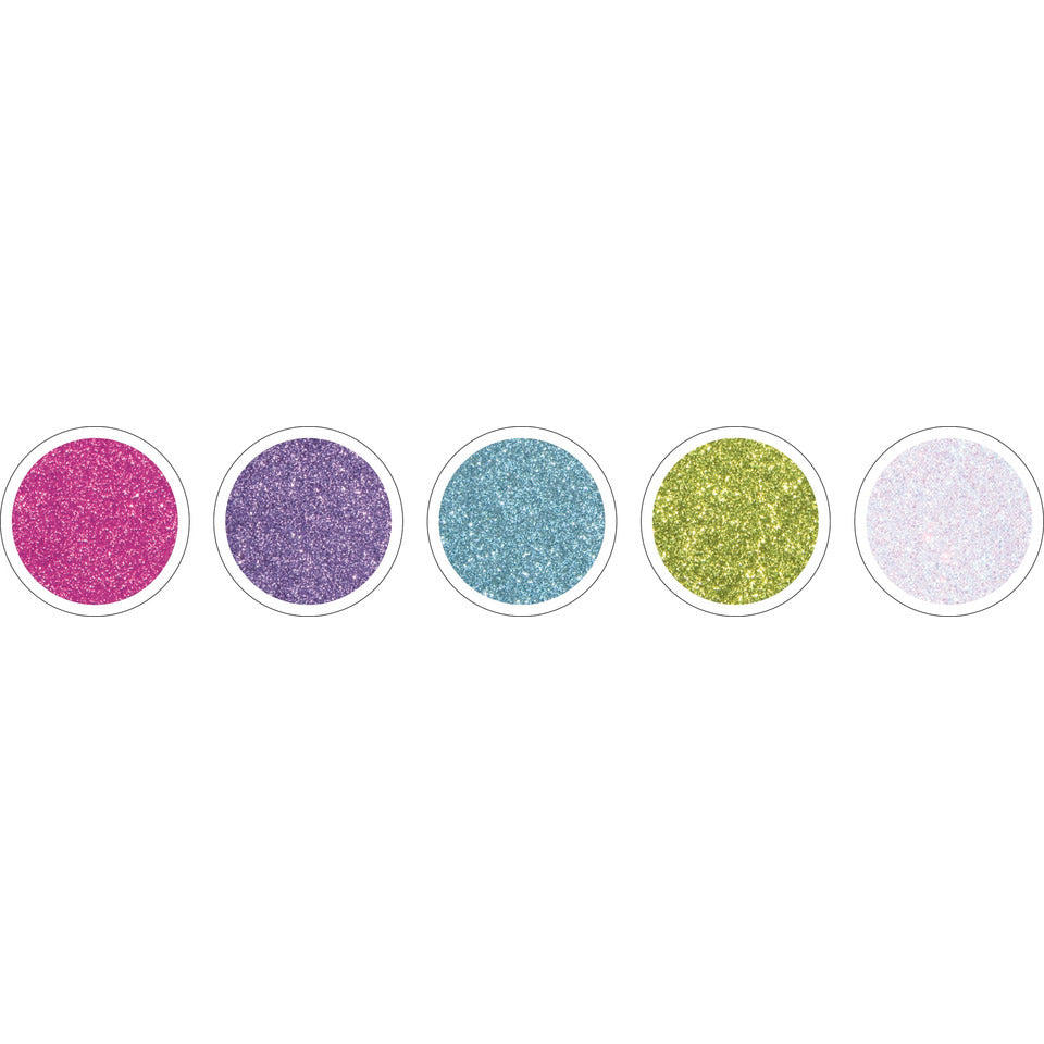 Moosgummi Glitter, 20 x 29 cm, selbstklebend, 5 Stück, sortiert FOLIA 231909 FOLIA 231909  20x29cm  5Bl
