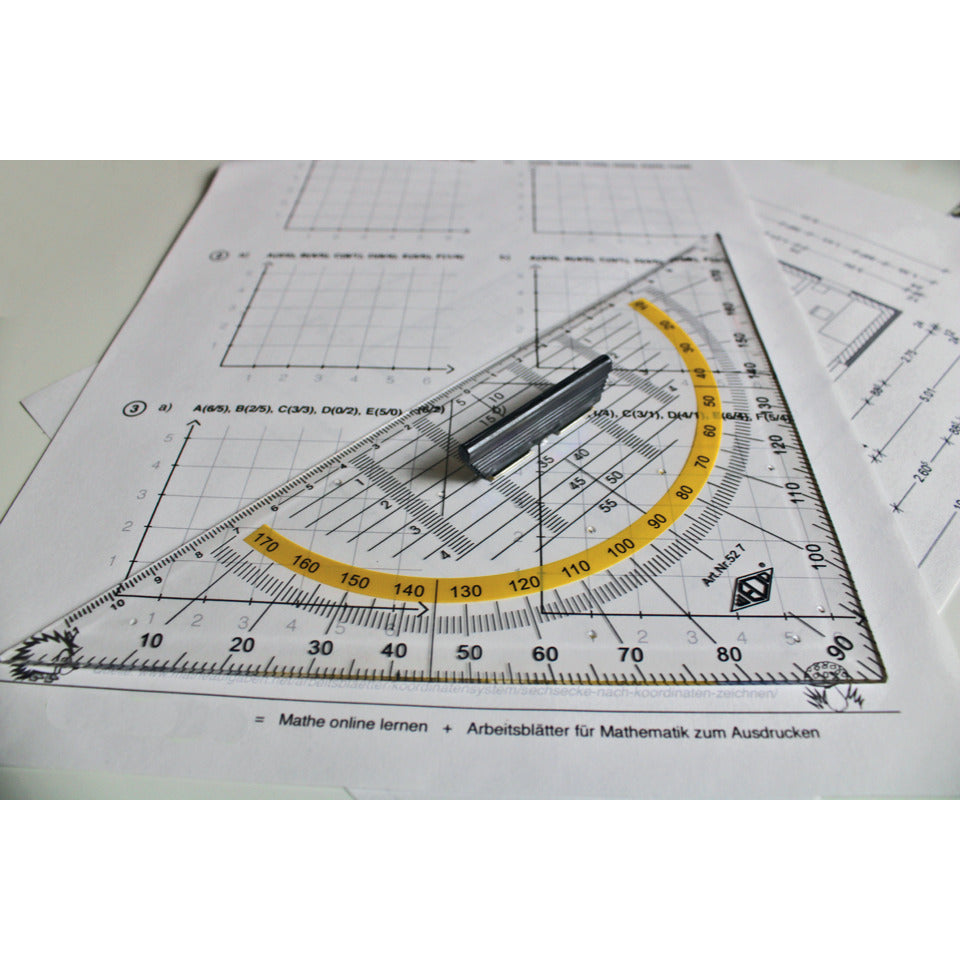 Geometriedreieck abnehmbarer Griff, 25cm WEDO 52 7 WEDO 52 7 abn.Griff m.Facette