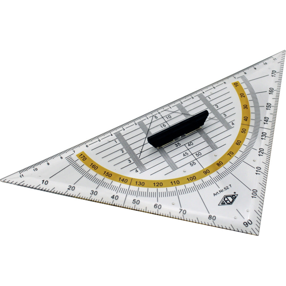 Geometriedreieck abnehmbarer Griff, 25cm WEDO 52 7 WEDO 52 7 abn.Griff m.Facette