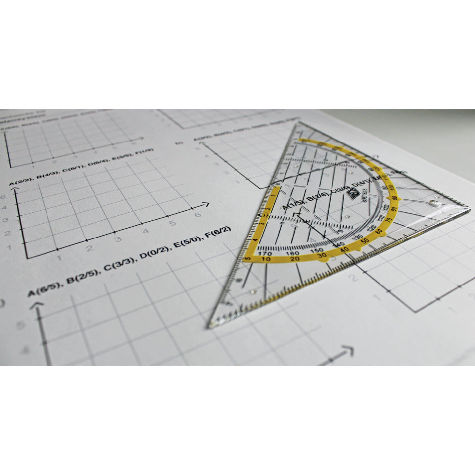 Geometriedreieck, 16cm WEDO 52 5 WEDO 525 ohne Griff m.Facetten