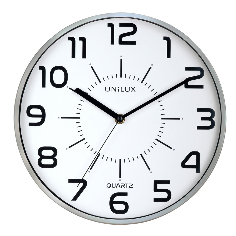 Wanduhr POP, Ø 30 cm, metallgrau UNILUX 400094283