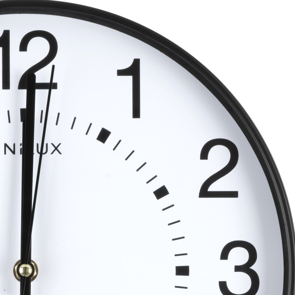 Wanduhr WAVE, Ø30cm, Funksteuerung, schwarz UNILUX 400094561