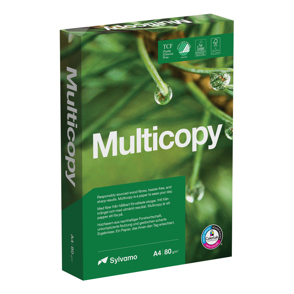Premiumpapier, A4, 80g/m², 2-fach gelocht, 500 Blatt, weiß MULTICOPY 6638.. MULTICOPY 83379A80S/2100005143