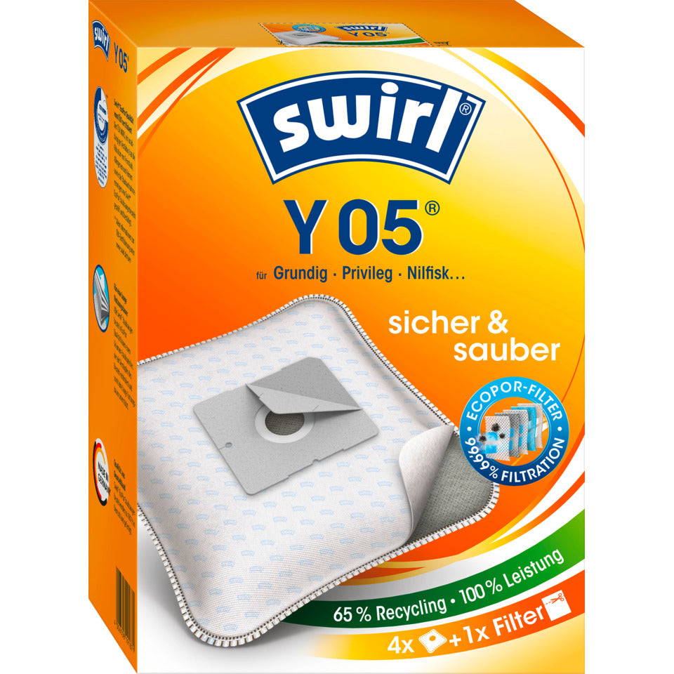 Staubsaugerbeutel MircoPor Plus, 4 Stück SWIRL 105773 SWIRL 105773/1187807002 Y05 Air Space
