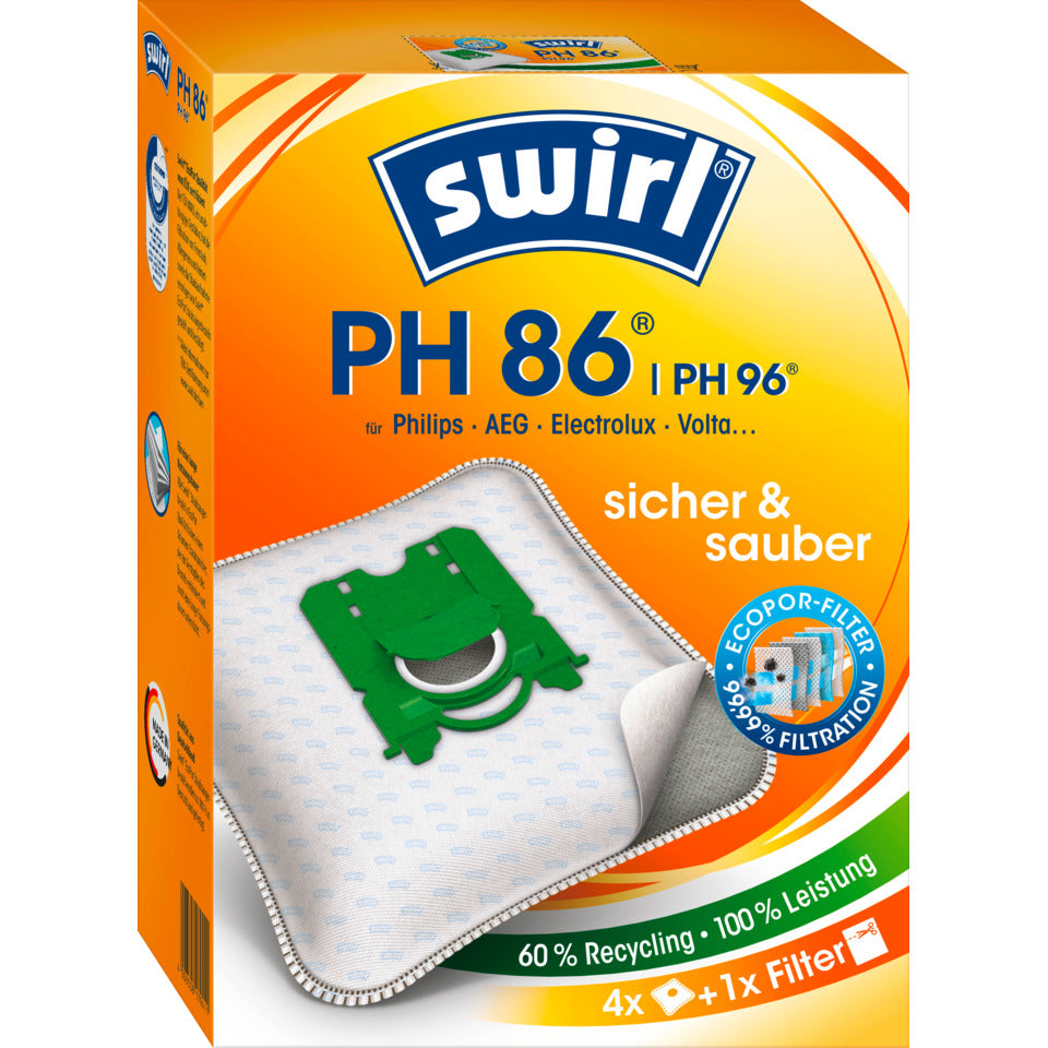 Staubsaugerbeutel PH86/E82 Microporen SWIRL 168730 SWIRL 168730/683147007