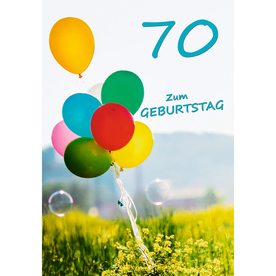 Geburtstagskarte Zahl 70 KOMMA³ 01-338 KOMMA³ 01-338   Bild