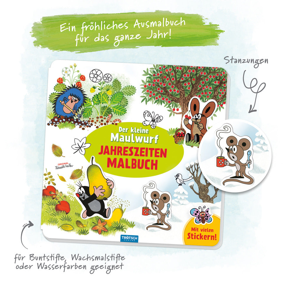 Malbuch Maulwurf - Jahreszeiten TRÖTSCH 52330 TRÖTSCH 52330 21x21cm