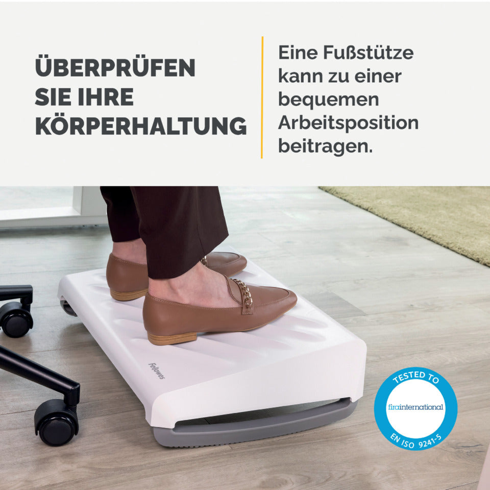 Fußstütze Breyta™, tragbar, weiß FELLOWES 100016563
