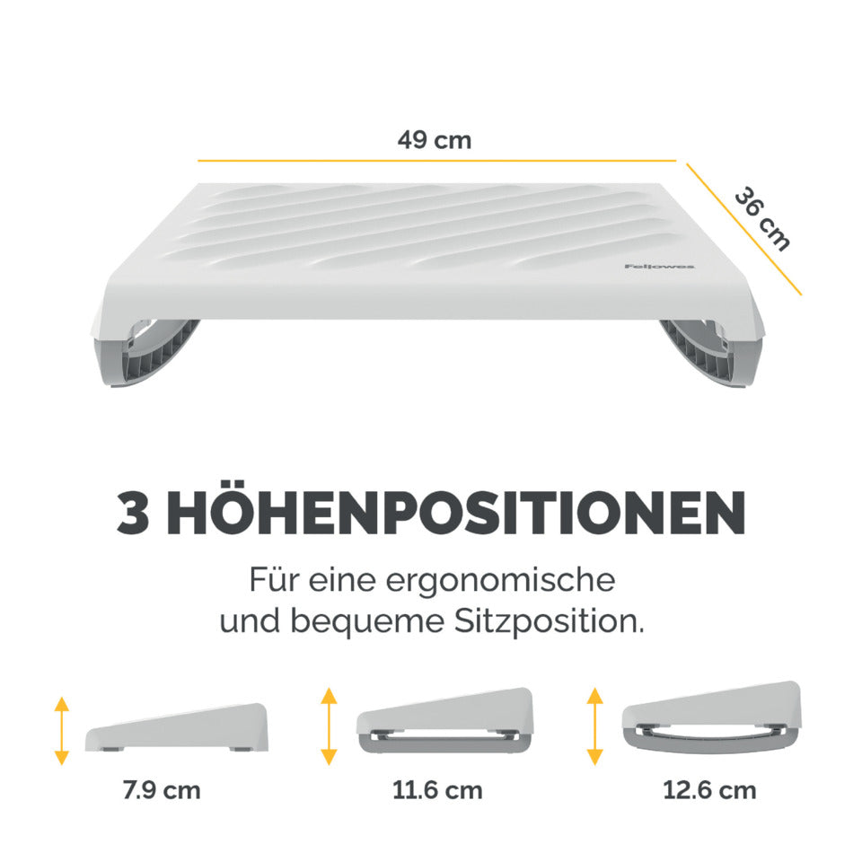 Fußstütze Breyta™, tragbar, weiß FELLOWES 100016563