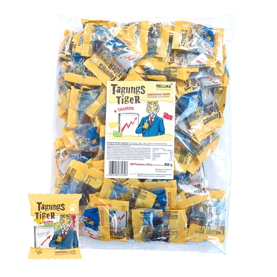Fruchtgummi Tagungstiger, 100x8,5g HELLMA 70103485