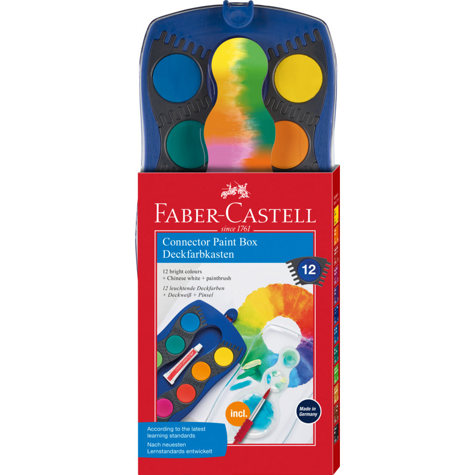 Farbkasten Connector, 12 Stück, blau FABER CASTELL 125001