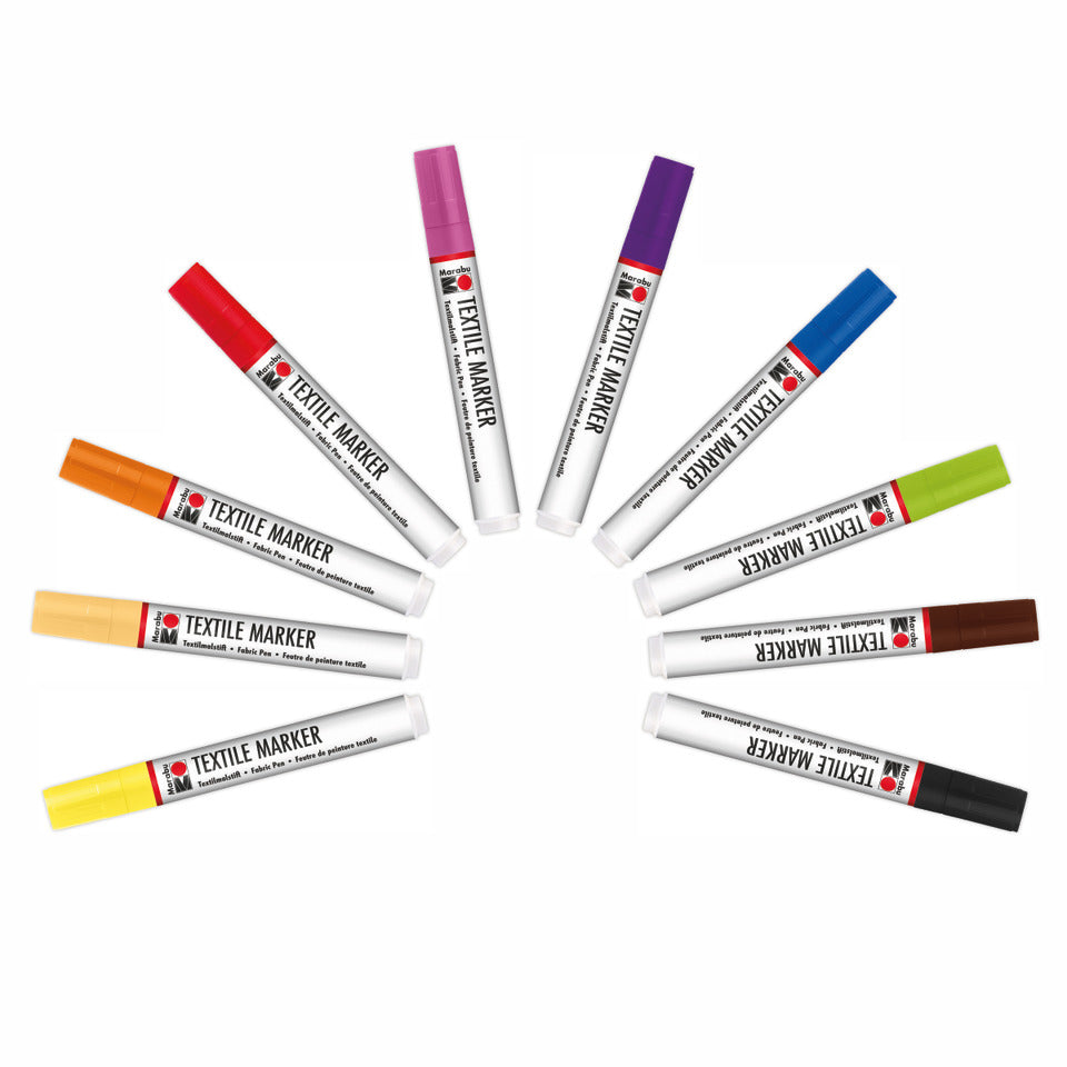 Stoffmalstift 10 Stück 3mm  für helle Textilien MARABU 0115000000200