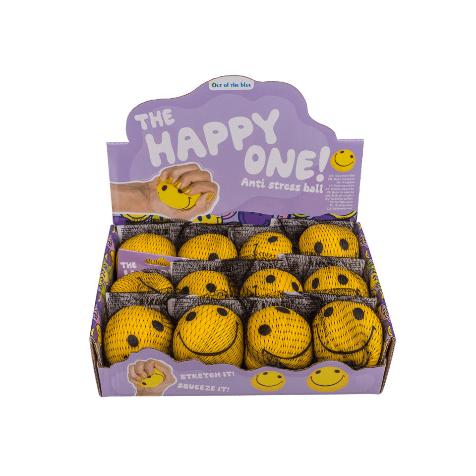 Anti-Stress-Ball Smiley, Ø6 cm, gelb OUT OF THE BLUE 12/0969 OOTB 12/0969  D.6cm  Smiley
