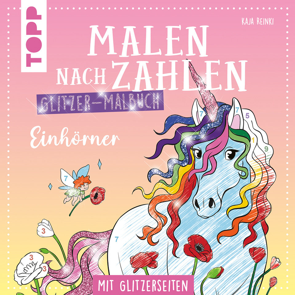 Malbuch Malen nach Zahlen Einhörner TOPP 29180