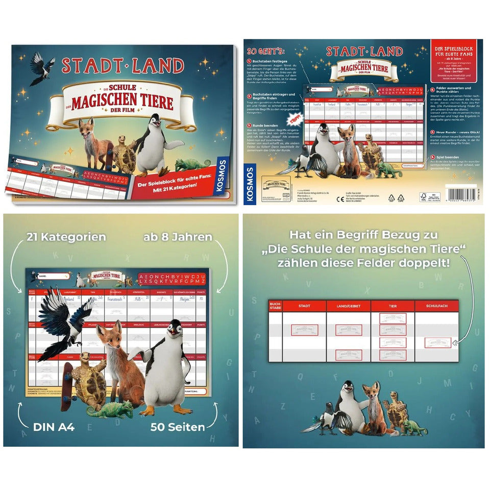 Spielblock Stadt-Land, 3 Titel, sortiert KOSMOS 960704 KOSMOS 960704 3Titel